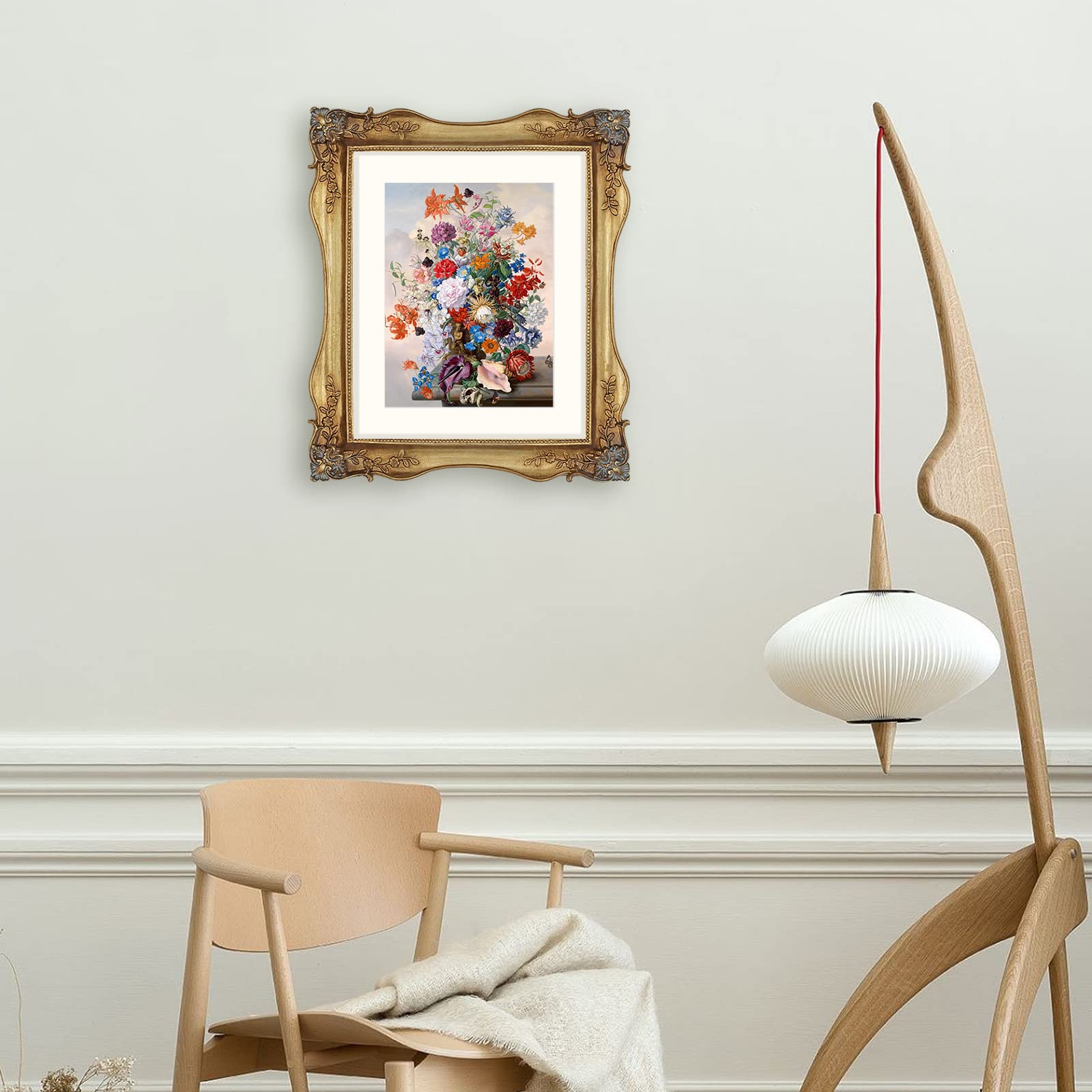 2 Stück Vintage Bilderrahmen Gold – 20,3 X 25,4 Cm, Mit Standfuß & Aufhängevorrichtung | Für Wand & Tisch, Antik-Design
