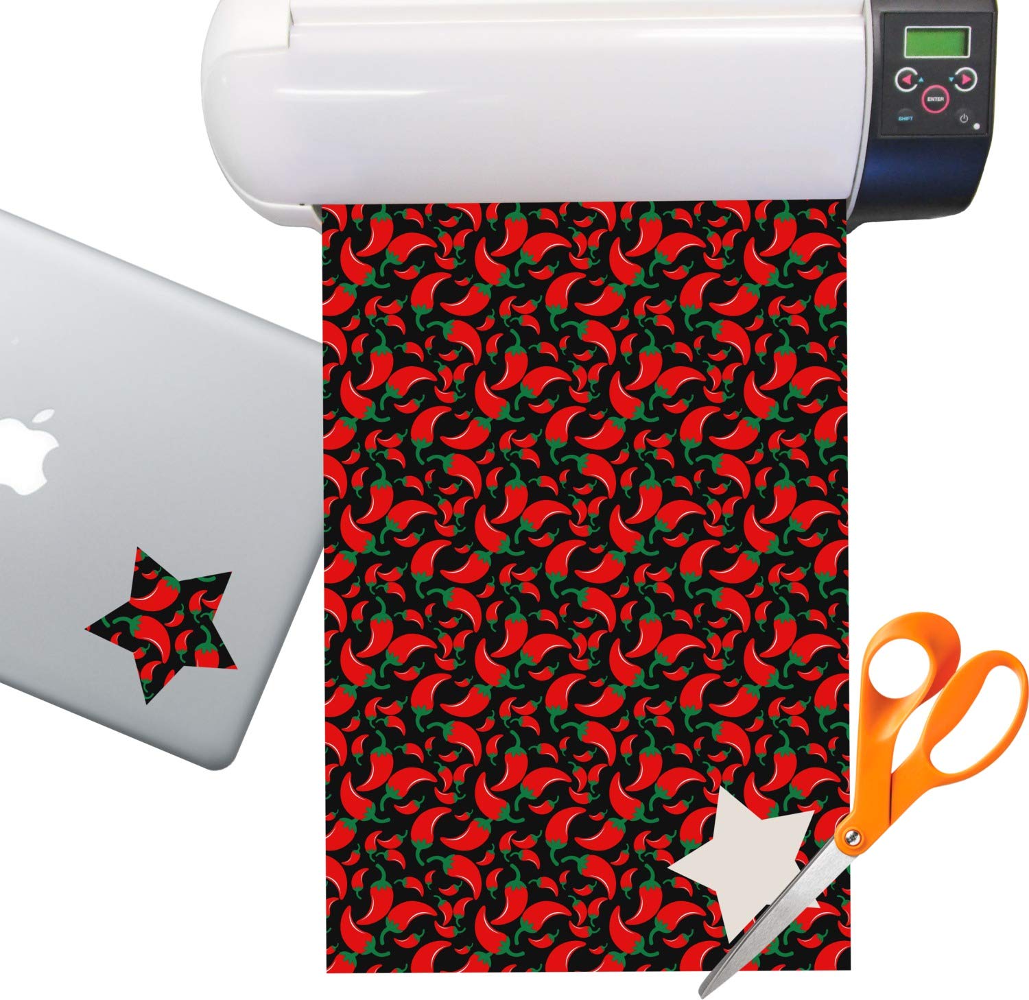 Chili Peppers Sticker Vinyl Sheet (Permanent)
