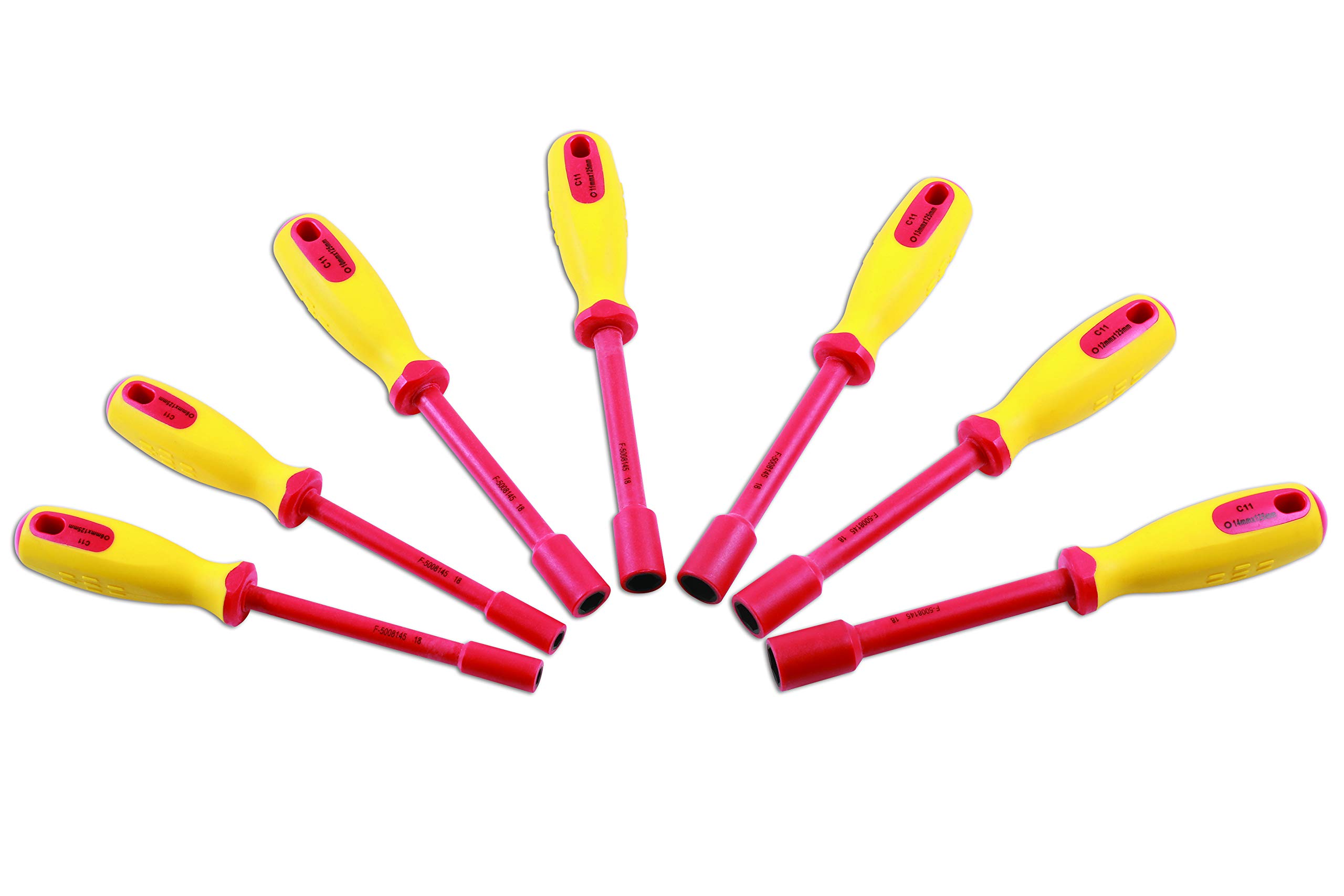 Laser Insulated Nut Driver Set 7 Piece 6-14Mm Chrome Vanadium Steel