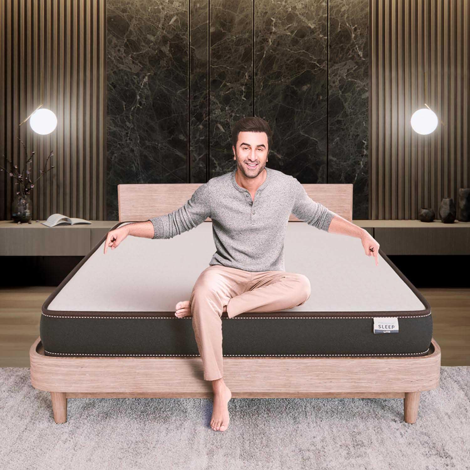 Nilkamal SLEEP Lite Dual Comfort 4 Inch Mattress | 10 Year Warranty | Reversible Design | Soft & Firm Sides | Superior HR Foam | Breathable Knitted Fabric | Bed Mattress | Double Size (72X47X4)