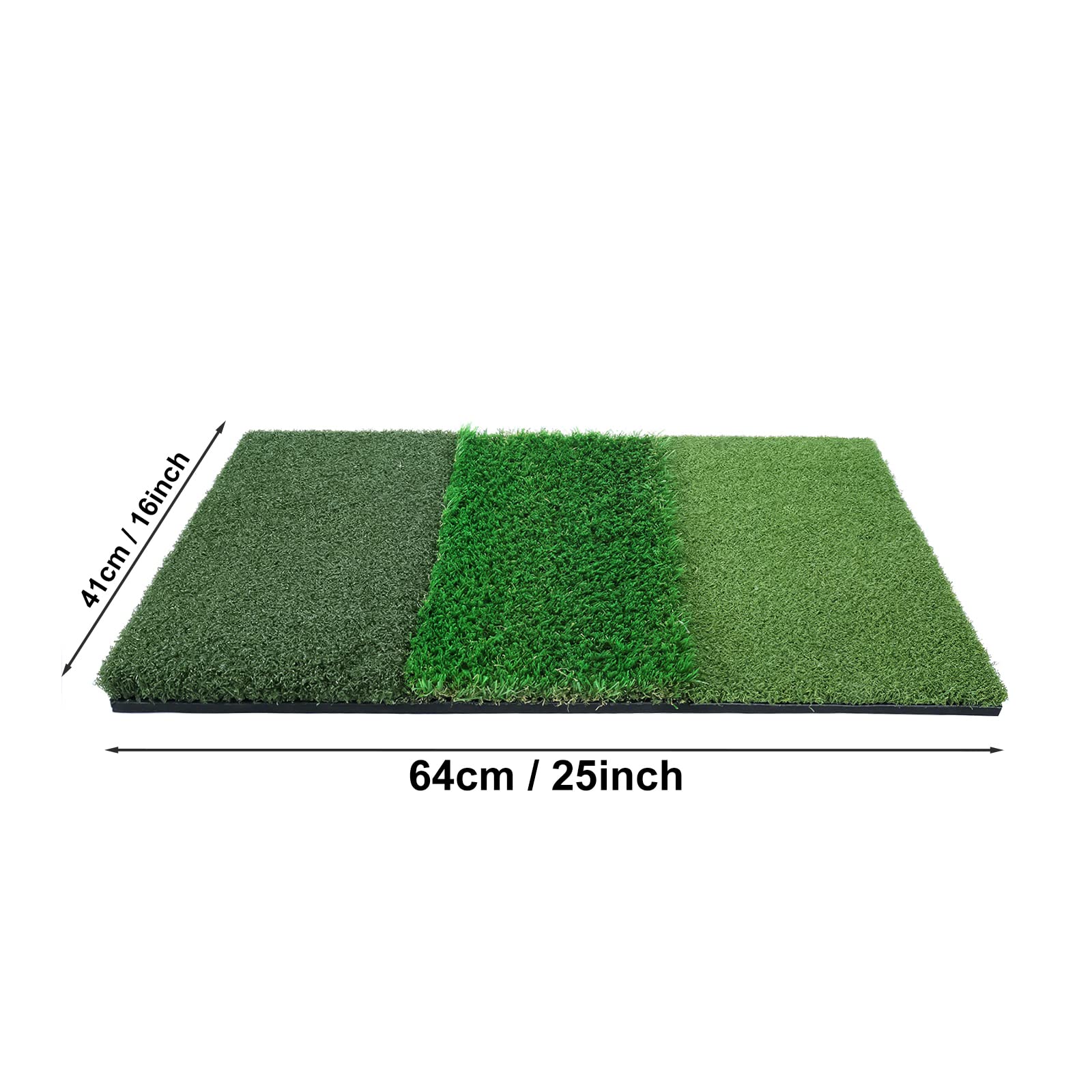 BOOMSTART 3 in 1 Golf Abschlagmatte 64 x 41 cm Golfmatte Übungsmatte Trainingsmatte für Indoor-Outdoor-Golf-Trainingshilfen inklusive Gummi Tee