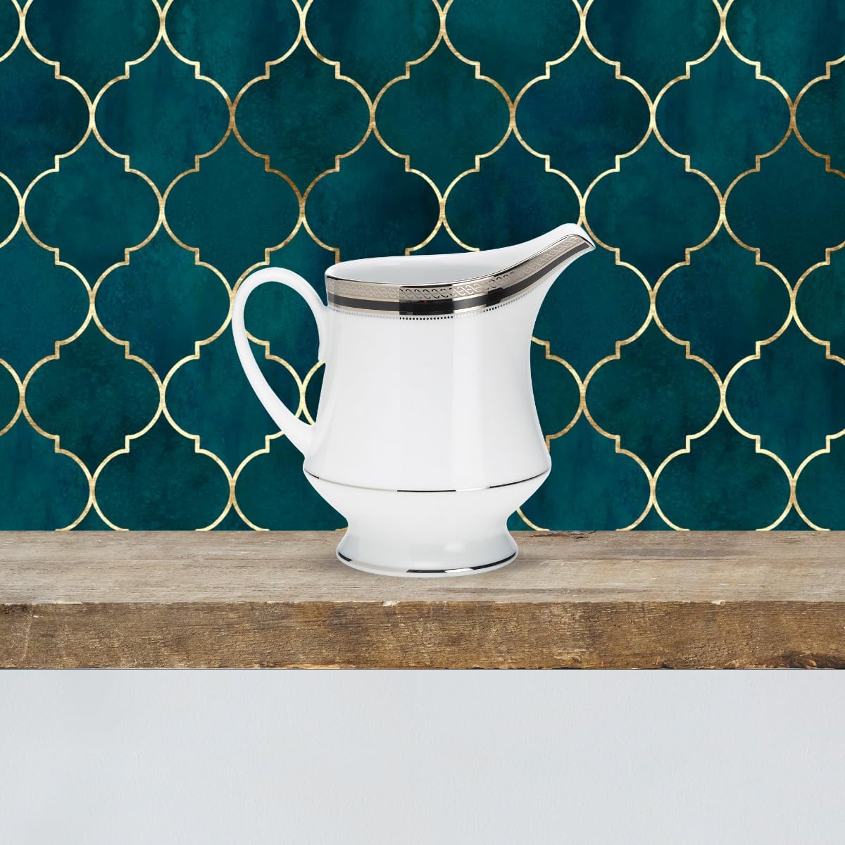 Noritake Austin Platinum Sugar and Creamer Set