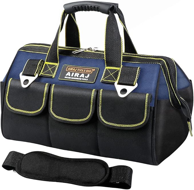 Amazon Co Jp Airajツールバッグ 36cm 20cm 26cm 防水耐久性工具袋 内蔵の調節可能なショルダーストラップミニパーツボックス 强化底工具バッグ Diy Tools Garden