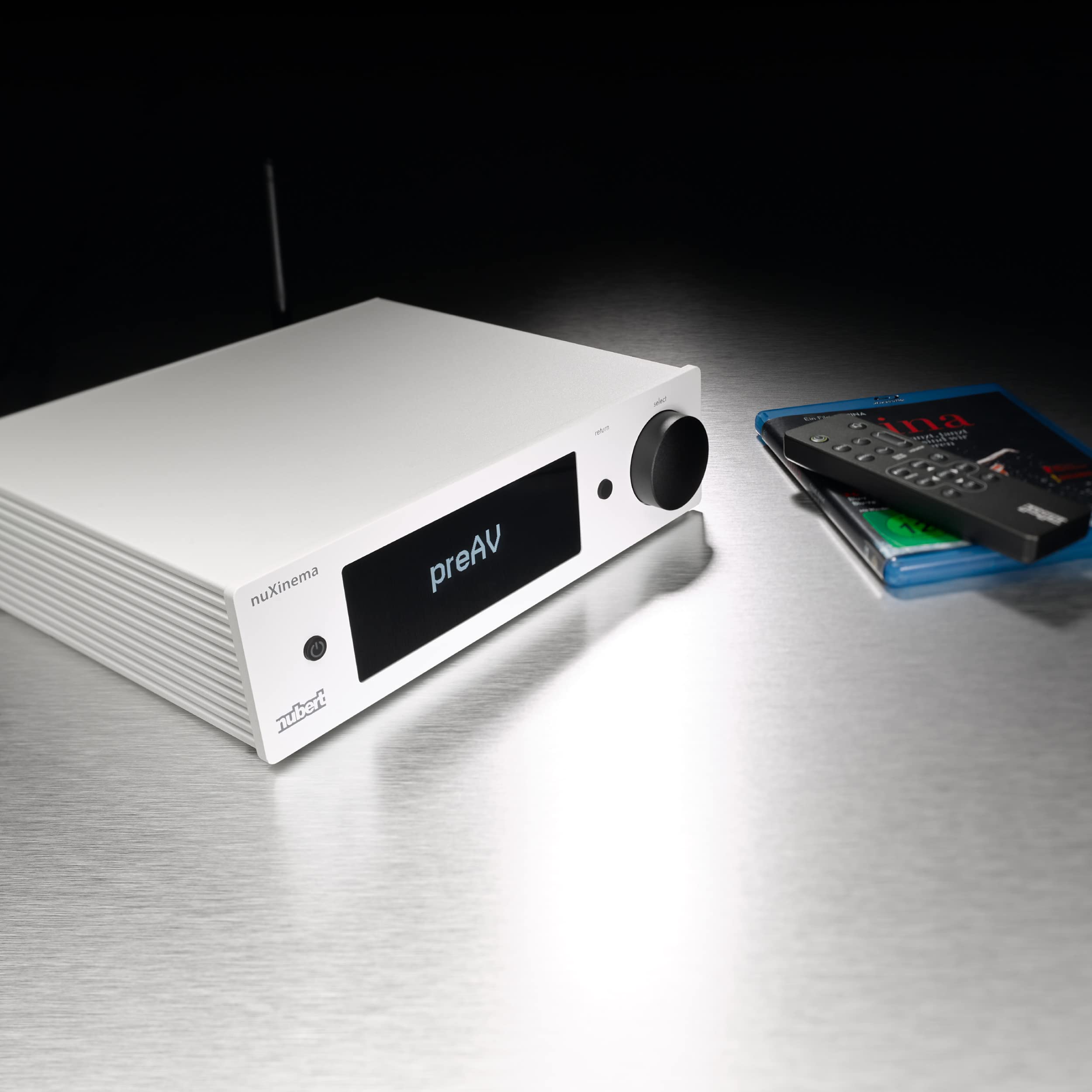 Nubert nuXinema preAV AV-Vorverstärker Dolby Atmos DTS:X Wireless Surround-Sound 9 Quellen