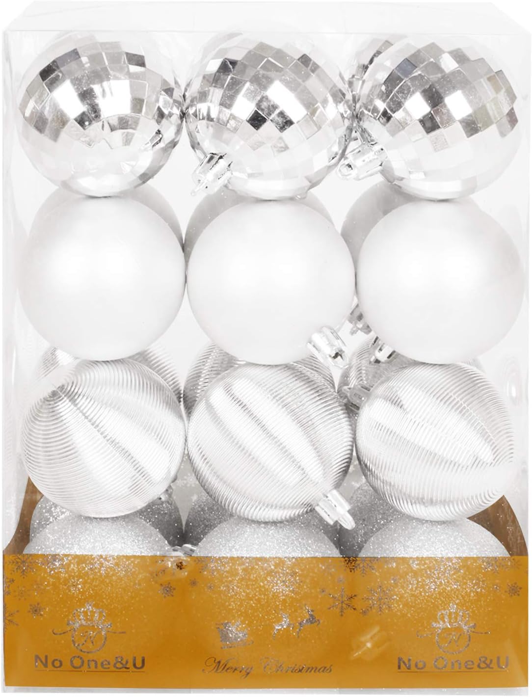 Christmas Balls Ornaments for Xmas Christmas Tree,Shatterproof Christmas Tree Decorations Hanging Ball Set for Holiday Wedding Party Decoration Blue 2.4Inch x 24 Pack