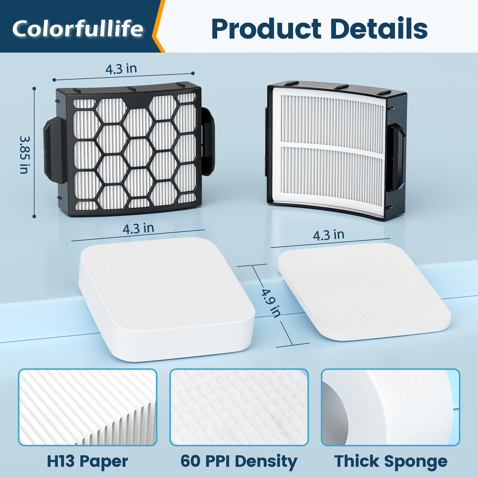 Shark Vacuum Filters - Replacement for UV850, UV900, UV950 -4 Shark Vacuum Filters - Replacement for UV850, UV900, UV950 -4