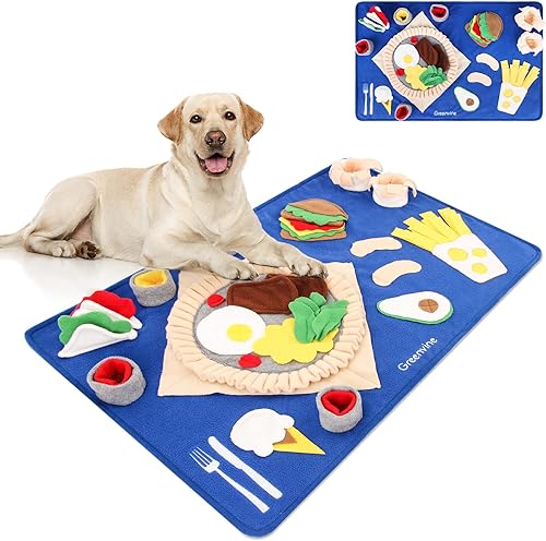 Greenvine Alfombrilla de olfateo para perros, juego interactivo de alimentación para aburrimiento, tapete de alimentación lenta para entrenamiento