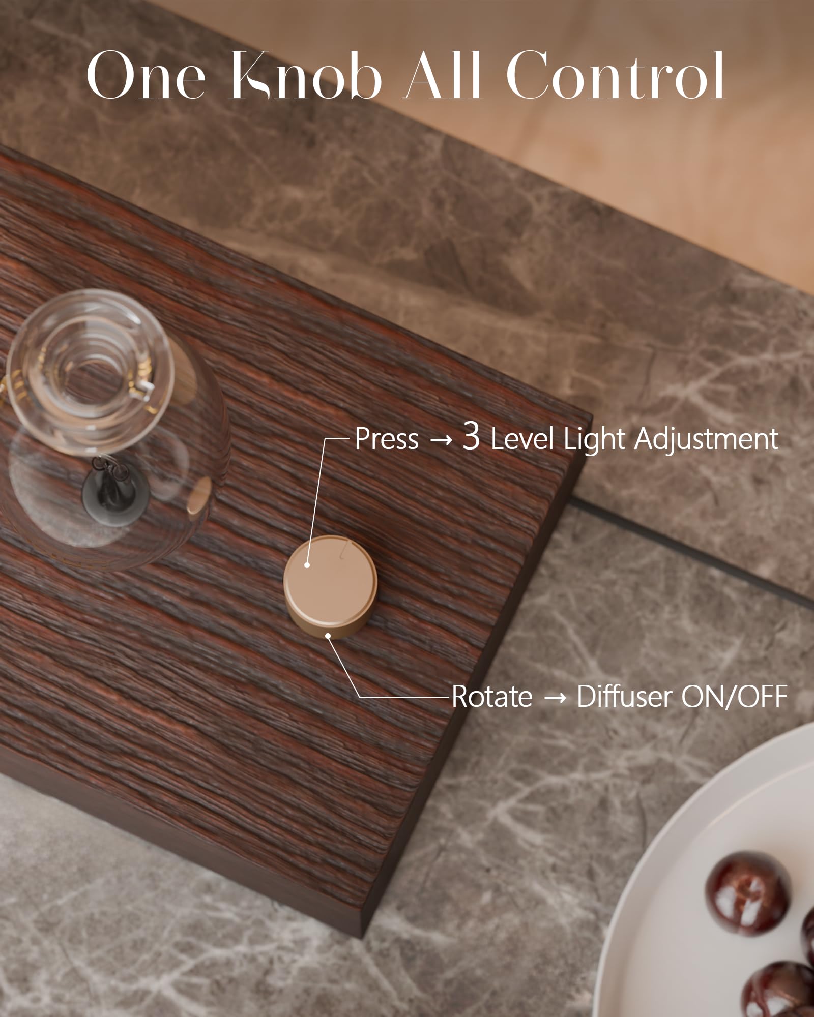 Difusor para el hogar con bombilla, difusor de aceite esencial de aire frío sin agua, con tecnología de atomización, difusor de aroma para habitación grande, hotel, oficina