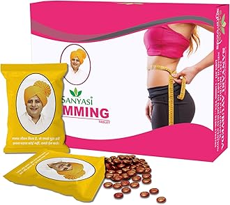 Sanyasi Slimming Tablet – 100% Ayurvedic Weight Loss Supplement for Men & Women | Boost Metabolism, Reduce Appetite, and Promote Fat Burning (120 Tablets)