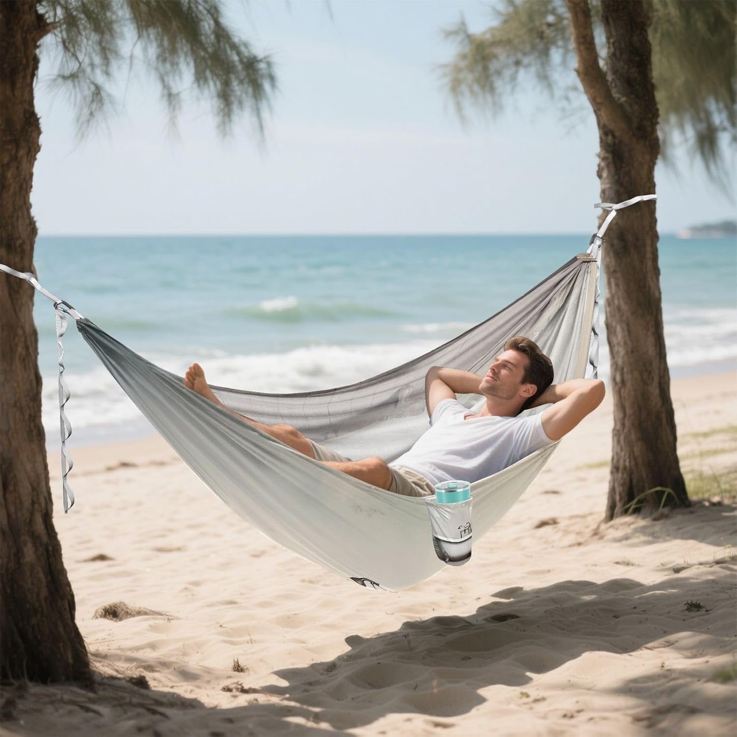 ATTX Vintage Bathtub Camping Hammock - Lightweight & Portable Hammocks, Heavy Duty 330lbs Capacity for Indoor, Hiking, Backpacking, Travel, Backyard, Beach#404