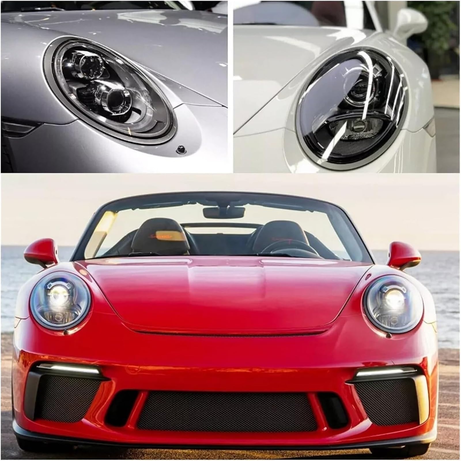 cache phares transparent Pour 991 911 pour Targa pour Carrera 2 portes 2013-2019 couvercle lentille phare voiture transparent coque d'abat-jour