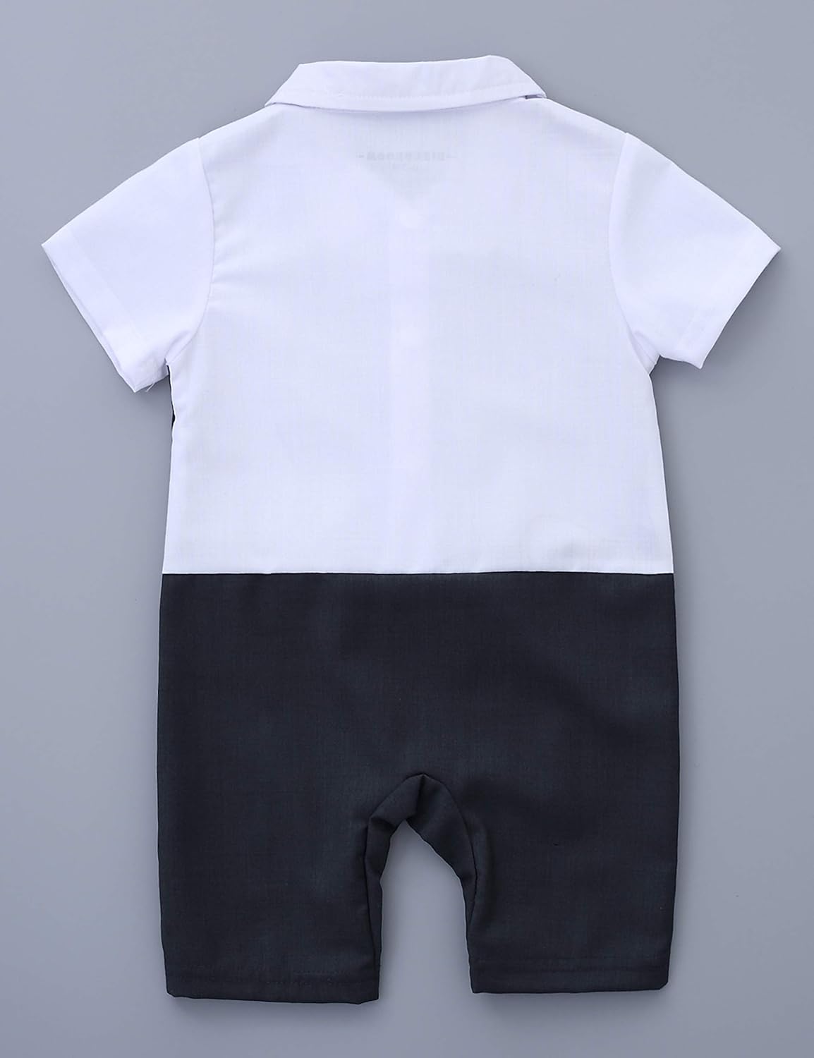 Baby Boy Gentleman White Shirt Waistcoat Bowtie Tuxedo Onesie Jumpsuit Overall Romper