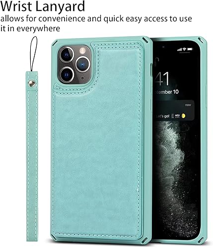 Miniatura 6 de Cavor Funda para iPhone 11 Pro Max con tarjetero, funda tipo cartera con tarjetero y tarjetero para iPhone 11ProMax, funda de piel sintética a