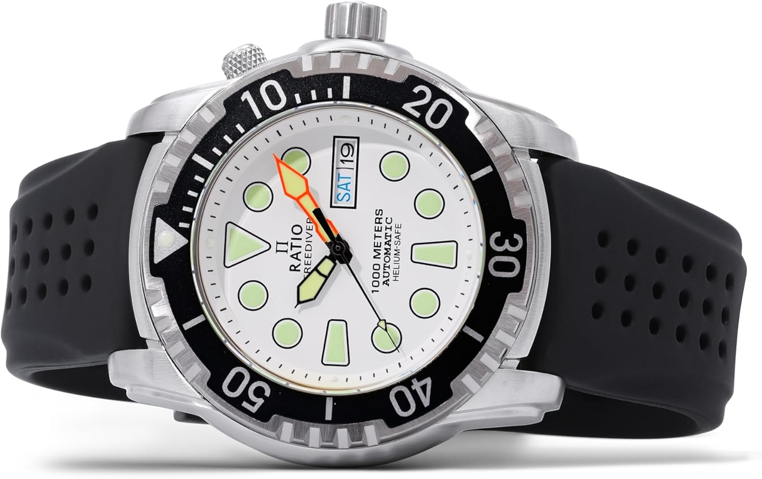 RATIO FreeDiver Helium-Safe Dive Watch Sapphire Crystal Automatic Diver Watch 1000M Water Resistant Diving Watch for Men - Image 2