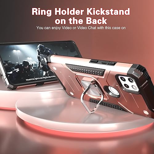 Miniatura 4 de Moto One 5G Ace - Funda con protector de pantalla, absorción de golpes, resistente y duradera, a prueba de caídas, con soporte para automóvil, funda