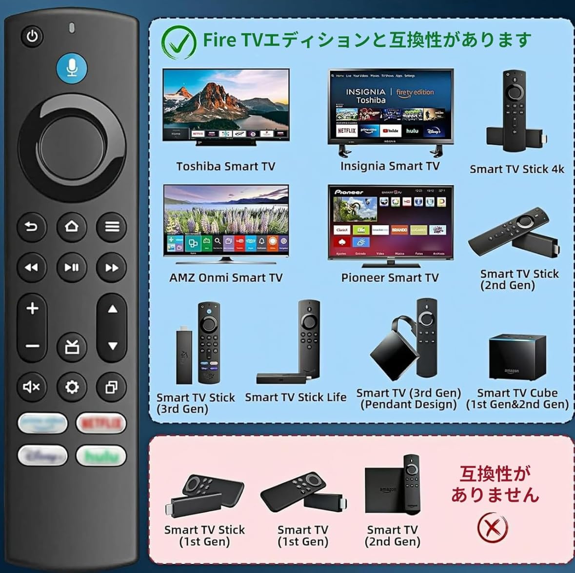 Amazon | 2025最新 L5B83G 交換用リモコン｜音声操作/プリセットアプリ