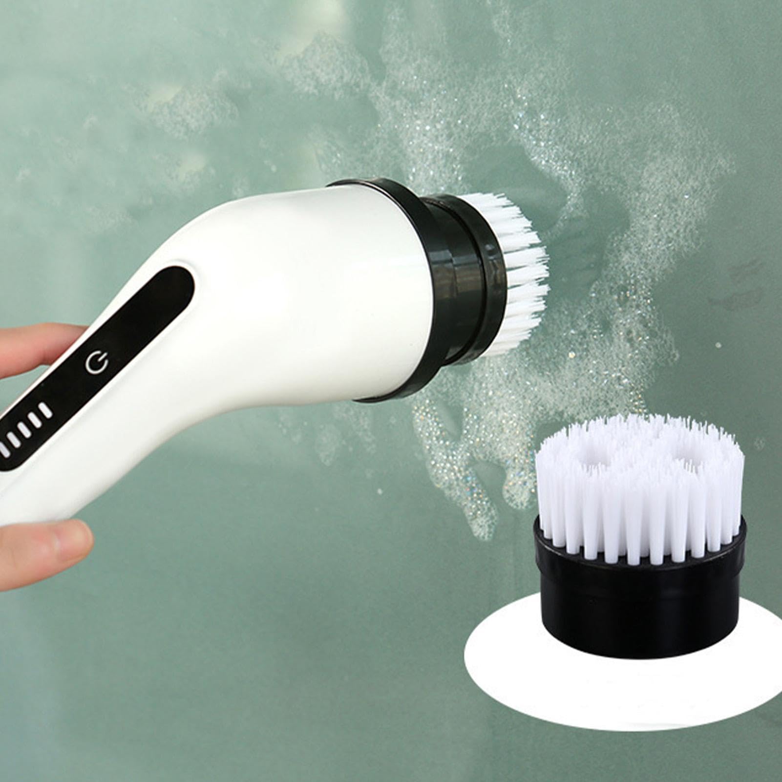 Cepillo Eléctrico Para La Limpieza Cepillo Para Con Mango Largo Inalámbrico | Limpiador Para Múltiples Usos para la Ducha la Bañera el Inodoro los Azulejos la Lechada el Suelo el la Ventana