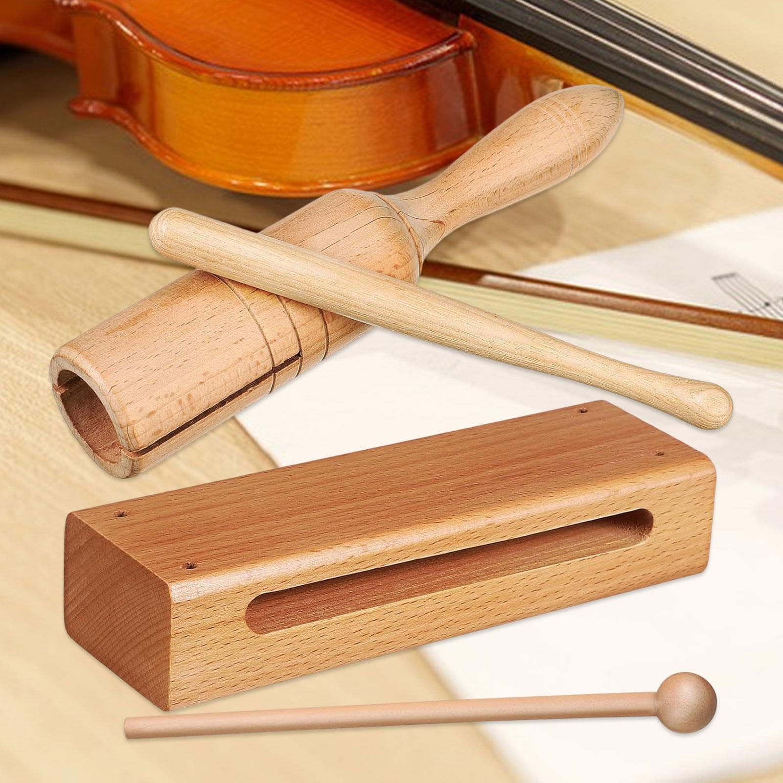 Blocco di Legno in Legno per Bambini E Adulti per Lezioni di Musica, Strumento a Percussione