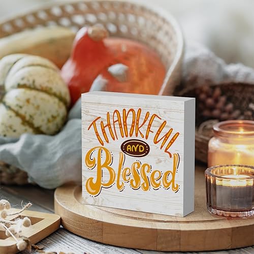 Miniatura 10 de Letrero rústico de madera de Halloween para otoño, lindo letrero decorativo de madera para pared, escritorio, decoración de baño, 5 x 5 pulgadas