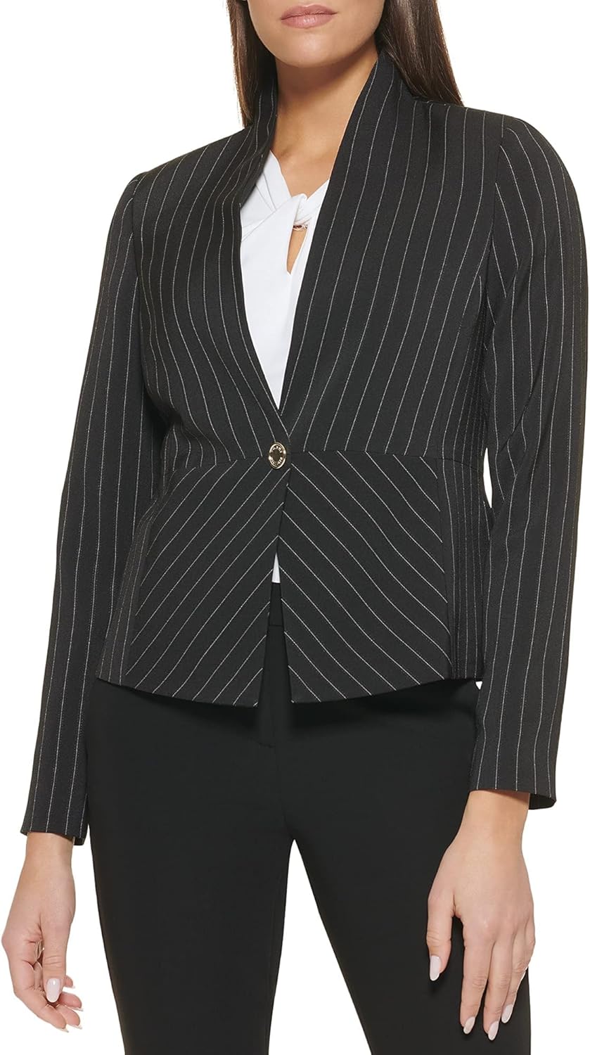 Tommy Hilfiger Men's Snap Button Stripe Blazer