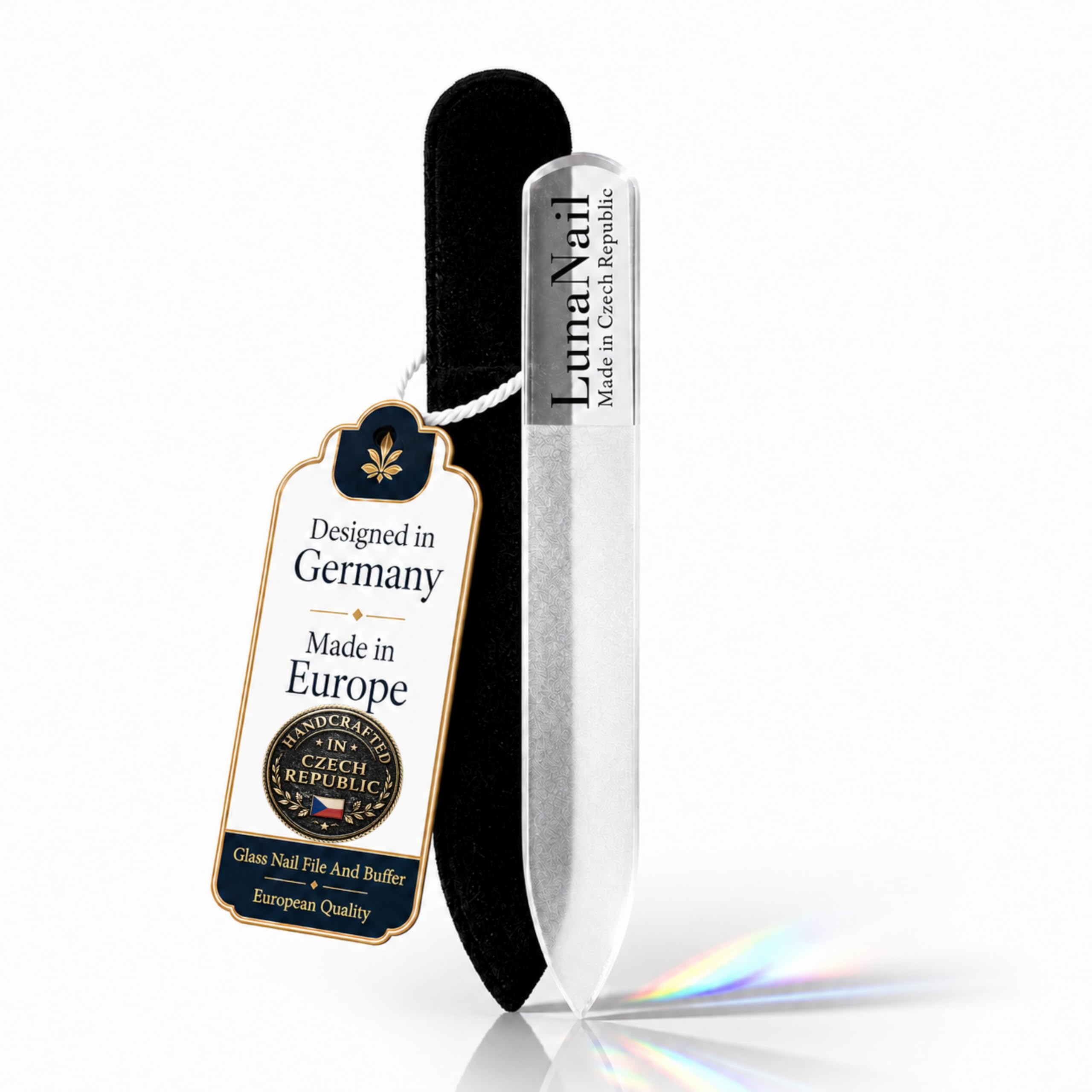 LunaNail Nano Czech Glass Nail File & Buffer