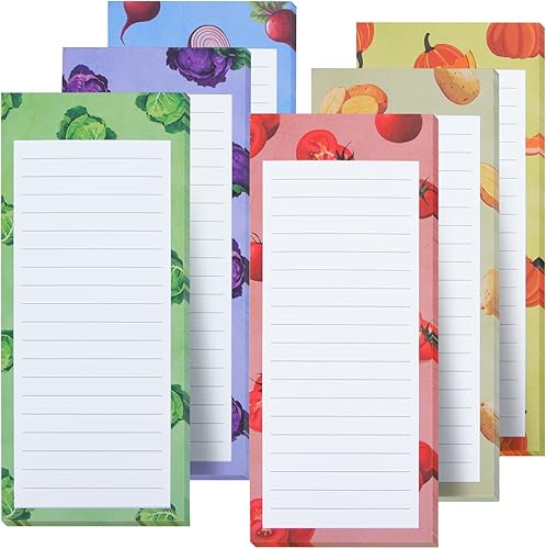 Miniatura 41 de Paquete de 4 blocs de notas magnéticos para refrigerador, lista de comestibles, almohadilla magnética grande para refrigerador, diseño trasero