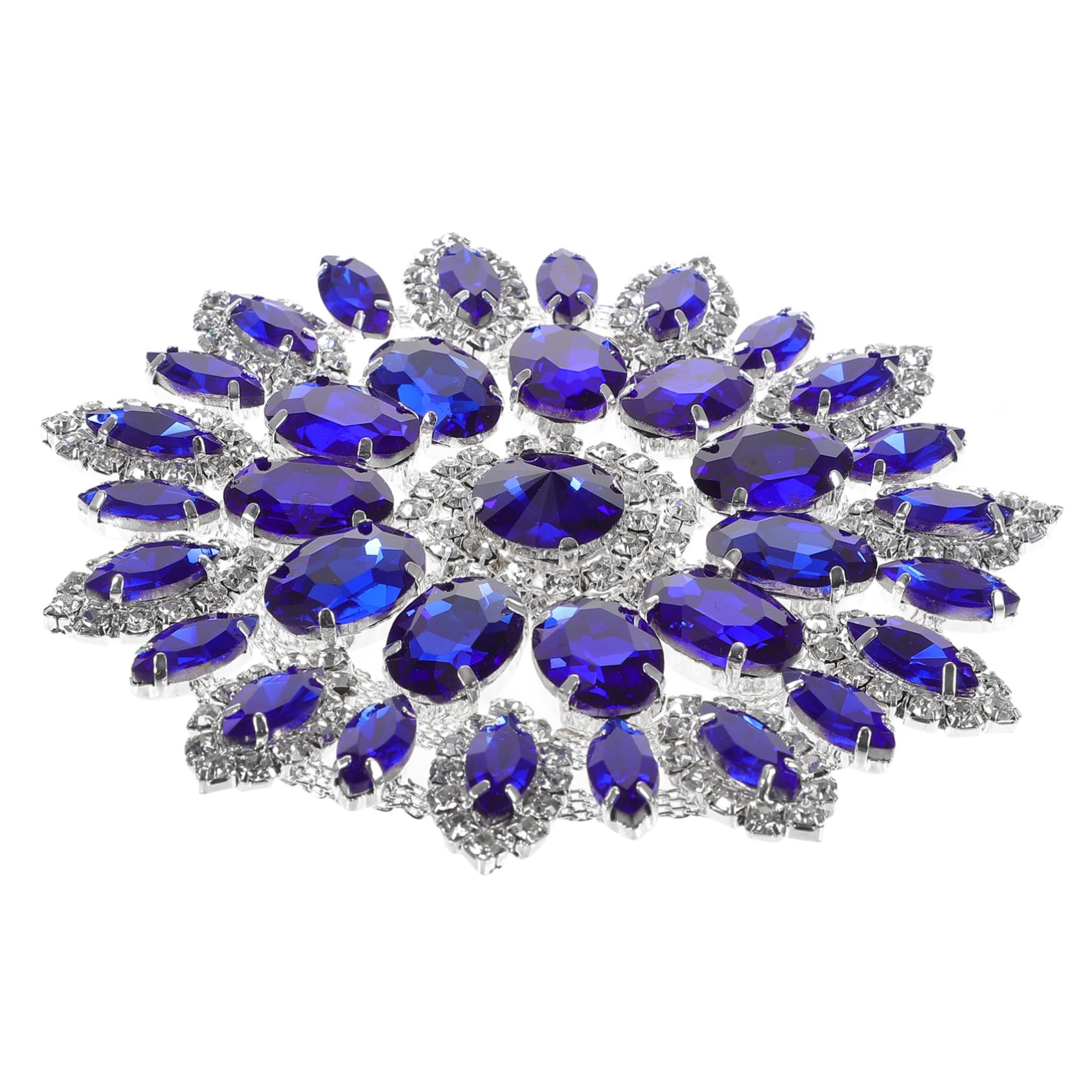 TEHAUX 3pezzi Termoadesiva Decorativa Strass e Paillettes Applicazione Creativa per Abbigliamento e Accessori per Personalizzare Jeans Giacche e Sciarpe con Base Argentata