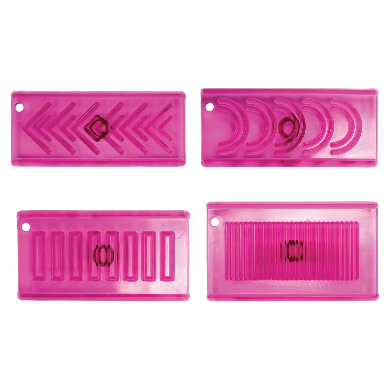 PME JEM 3D Creative Border Cutters, Set of 4, 12.5 x 2 x 19 cm, White