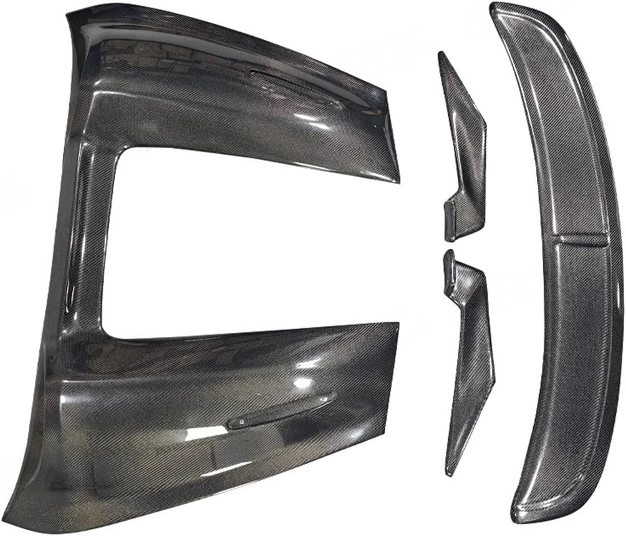 Compatible for Porsche 987 981 718 Carbon Fiber Spoiler Rear Wing Auto Racing Car Styling Tail Lip Wing Body Kit Hump Style(Carbon Fiber)
