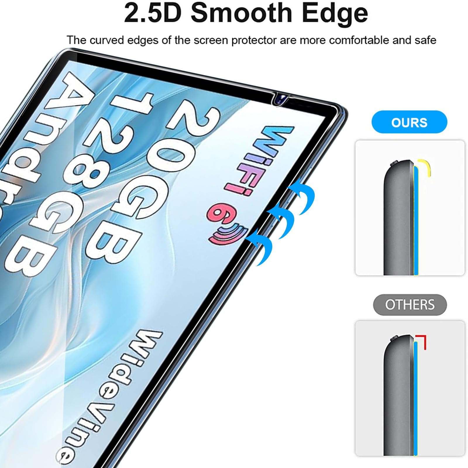 Mr.Shield Schutzfolie Für Biegedy B22 10.1 Zoll - 2x Gehärtetes Glas 9H Härte