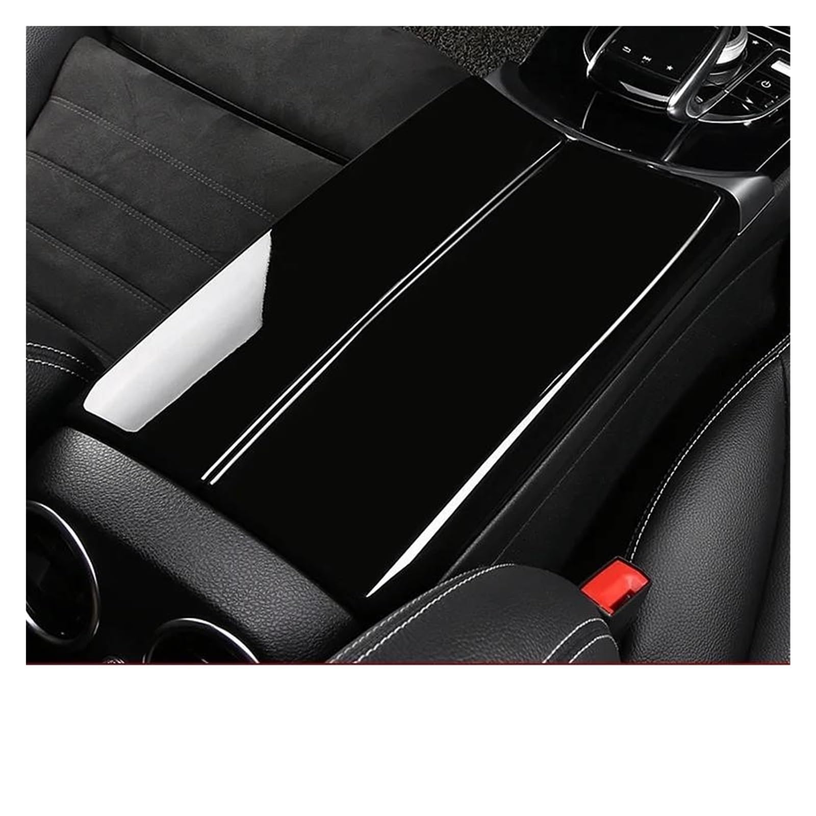 Noheeu E Class W213 Car Interior Center Armrest Box Console Box Storage Box Trim Cover For Benz C E Glc Class W213 W205 X253(E Class W213)