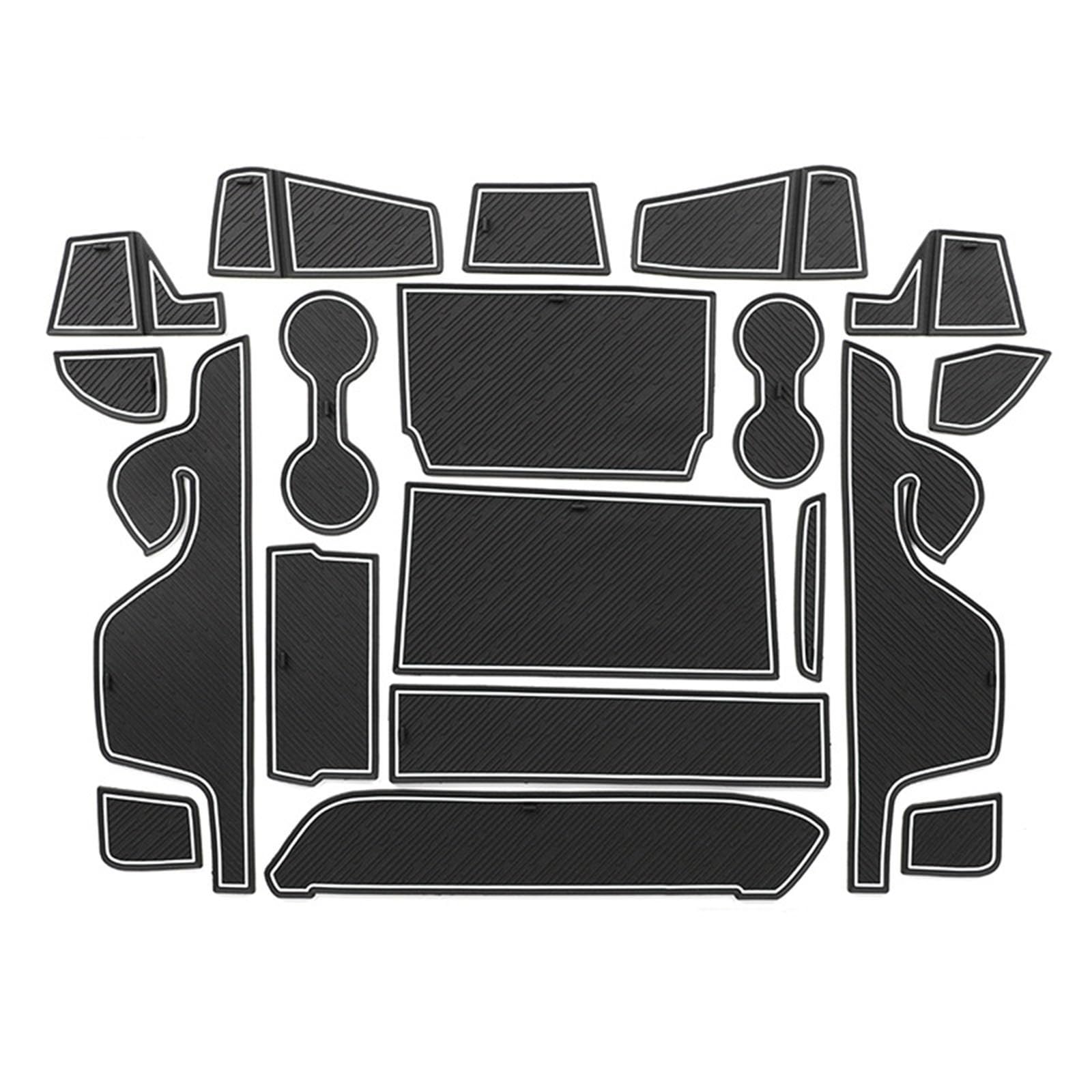 ahhccne Rubber Mats for Centre Console for Ford Ranger T9 2023+, LHD Rubber Mats for Centre Console