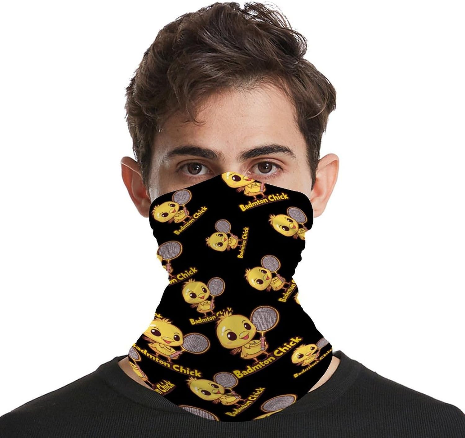 Badminton Chick Chicken Birdie Face Cover Neck Gaiters for Men Women Sun Protection Mask Scarf Hiking Bandana
