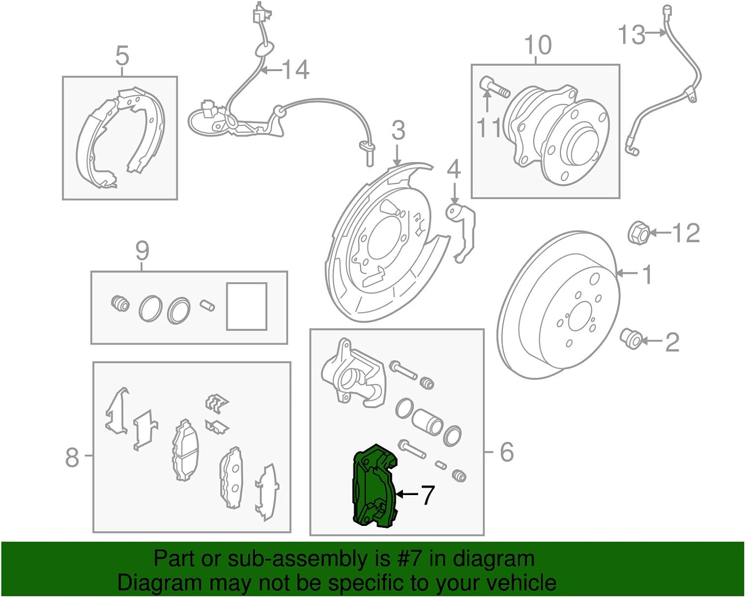 Subaru Brake Caliper Bracket - 26625FG000