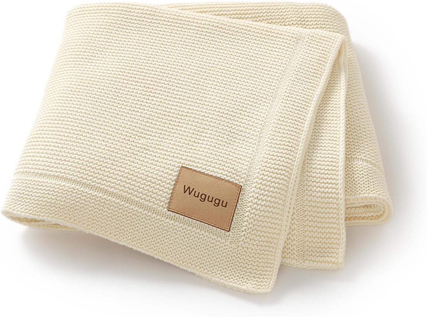 Baby Blanket 30 x 40 Inch Soft Knit for Boys & Girls Cotton Nursery Swaddling Blankets Toddler Knitted Crochet Receiving Crib