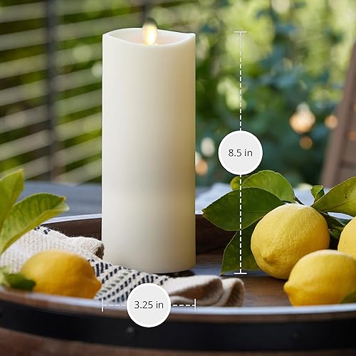 Miniatura 21 de Luminara Vela de pilar de llama móvil artificial realista para exteriores, llama móvil, luces LED que funcionan con pilas para Navidad exterior