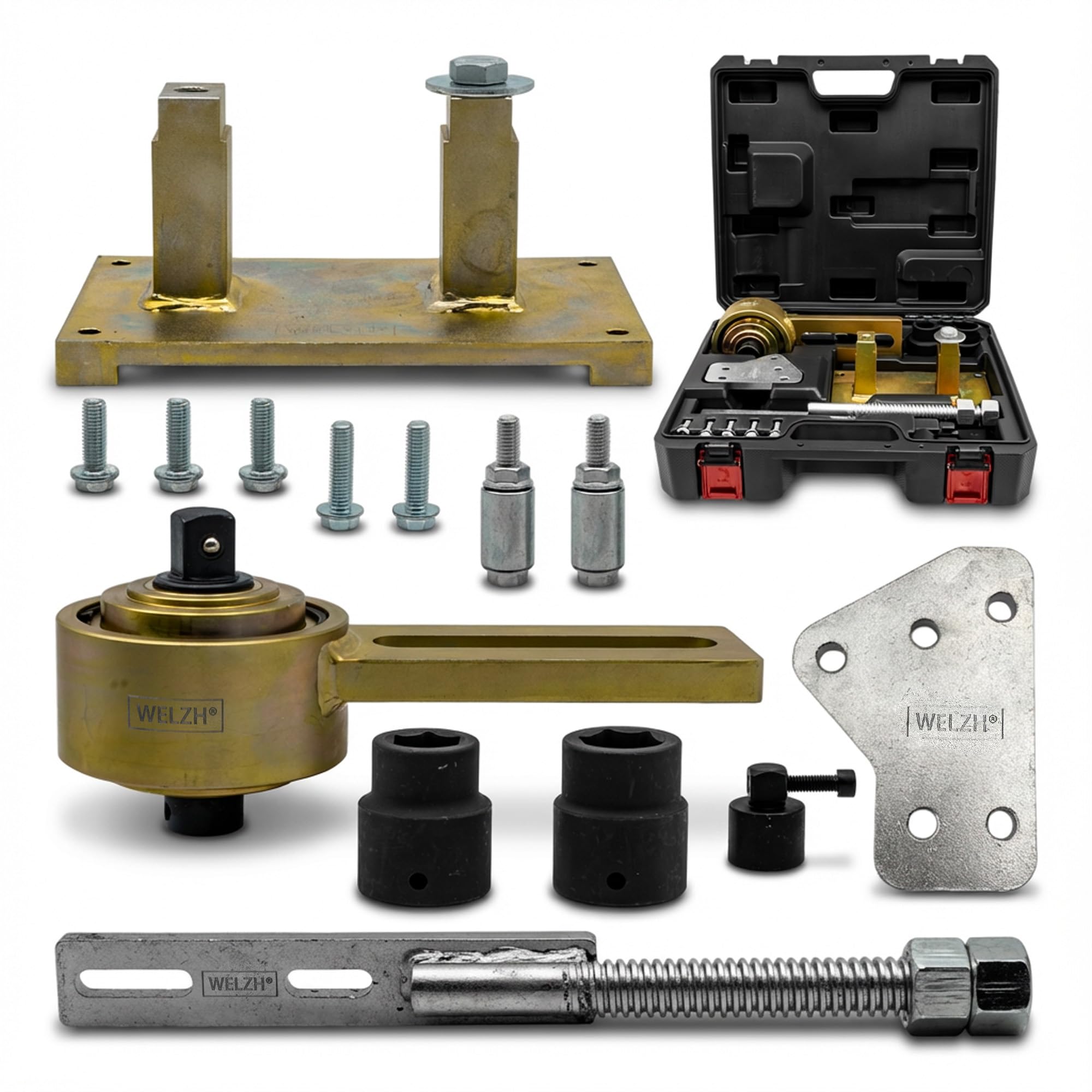 WELZH Torq Multiplier Cylinder Head Bolt Removal Installation Kit 5.1 Gear Ratio Ford EcoBlue 2.0 TDCi Engine Tool YWFA YWFB YWFC OEM Equivalent Transit Mondeo S Max Galaxy Professional Use 6464-WW