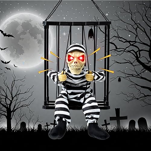 Screaming Animated Halloween Party Decorations, Action-Sensing Halloween Decoration Props, Horror