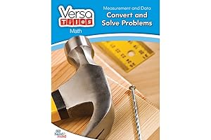hand2mind VersaTiles Math Practice Books Grade 4 Convert and Solve Problems