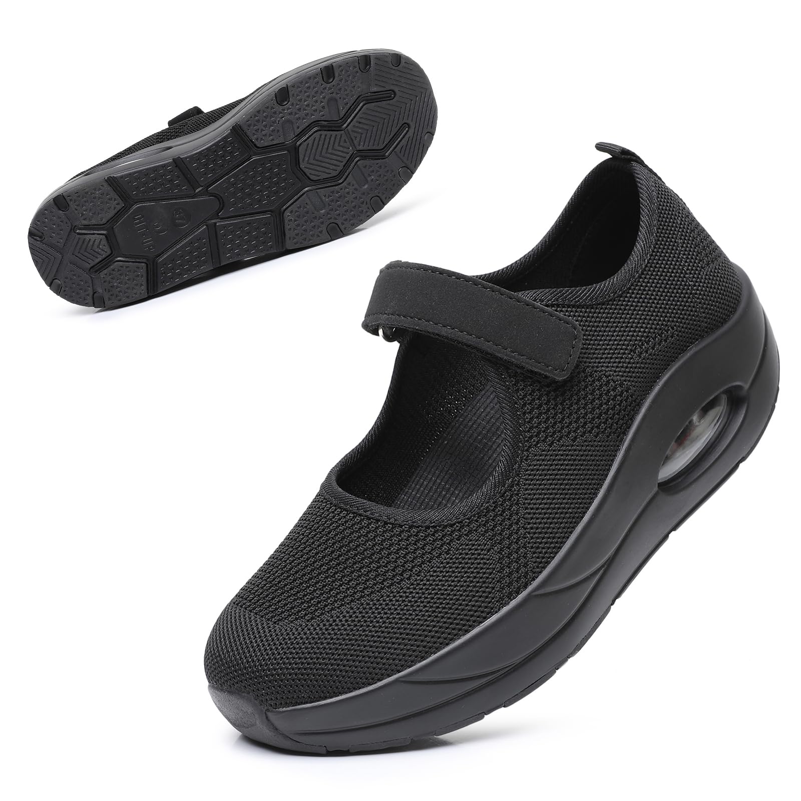 Git-up Women's Diabetic Walking Shoes Wide Toe Box Nursing Shoes