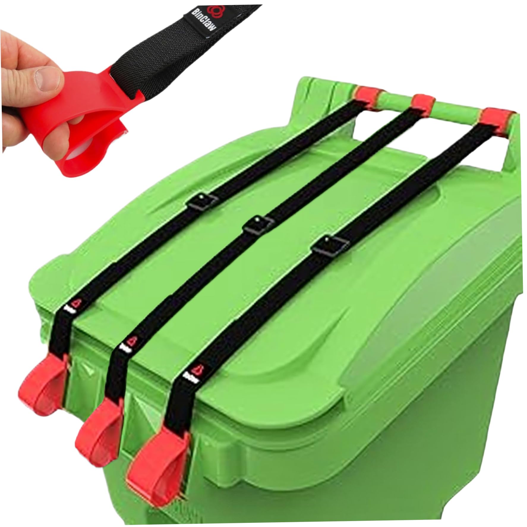 Wedhapy Trash Can Locks for Animals Trash Can Lock, 3PCS 34 Inch Adjustable Lid Lock, Reusable Garbage, Garbage Locks for Animals
