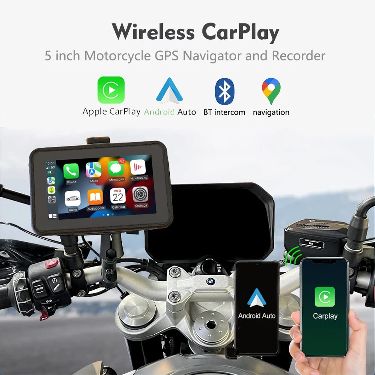 Amazon.co.jp: バイクナビゲーター/5 インチ HD/防水/衛星ナビ 