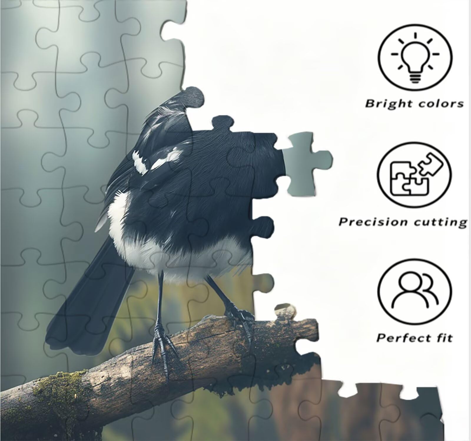 Puzzle dla dorosłych 5000, Black Bird 5000 elementów, puzzle dla dorosłych, klasyczne gry edukacyjne, gry i zajęcia rodzinne, do dekoracji ścian domu, świetny pomysł na prezent R0KH-293
