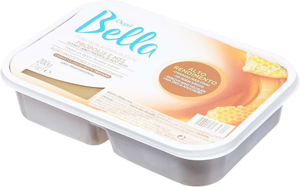 Cera Depilatória Própolis e Mel Alto Rendimento, Depil Bella, 200 G