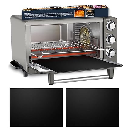 Toaster Oven Liner - Nonstick Oven Liners for Bottom of Electric, Gas, Microwave & Toaster Ovens, Toaster Oven Accessories, Prevent Spillovers, Dishwasher Safe(2 Pack, 11