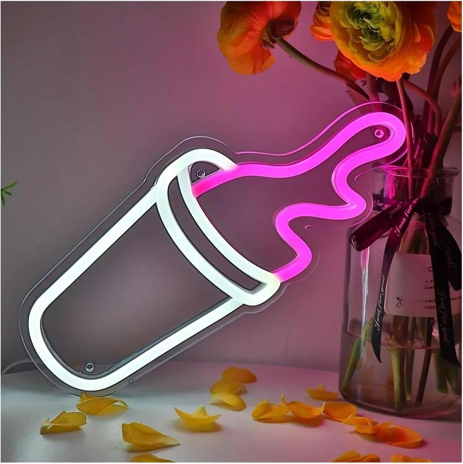 Lampe Néon D'Ambiance Apaisante Lampe Tasse À Thé Au Lait avec Lumières Néon, Meilleure Ambiance pour Un Magasin De
