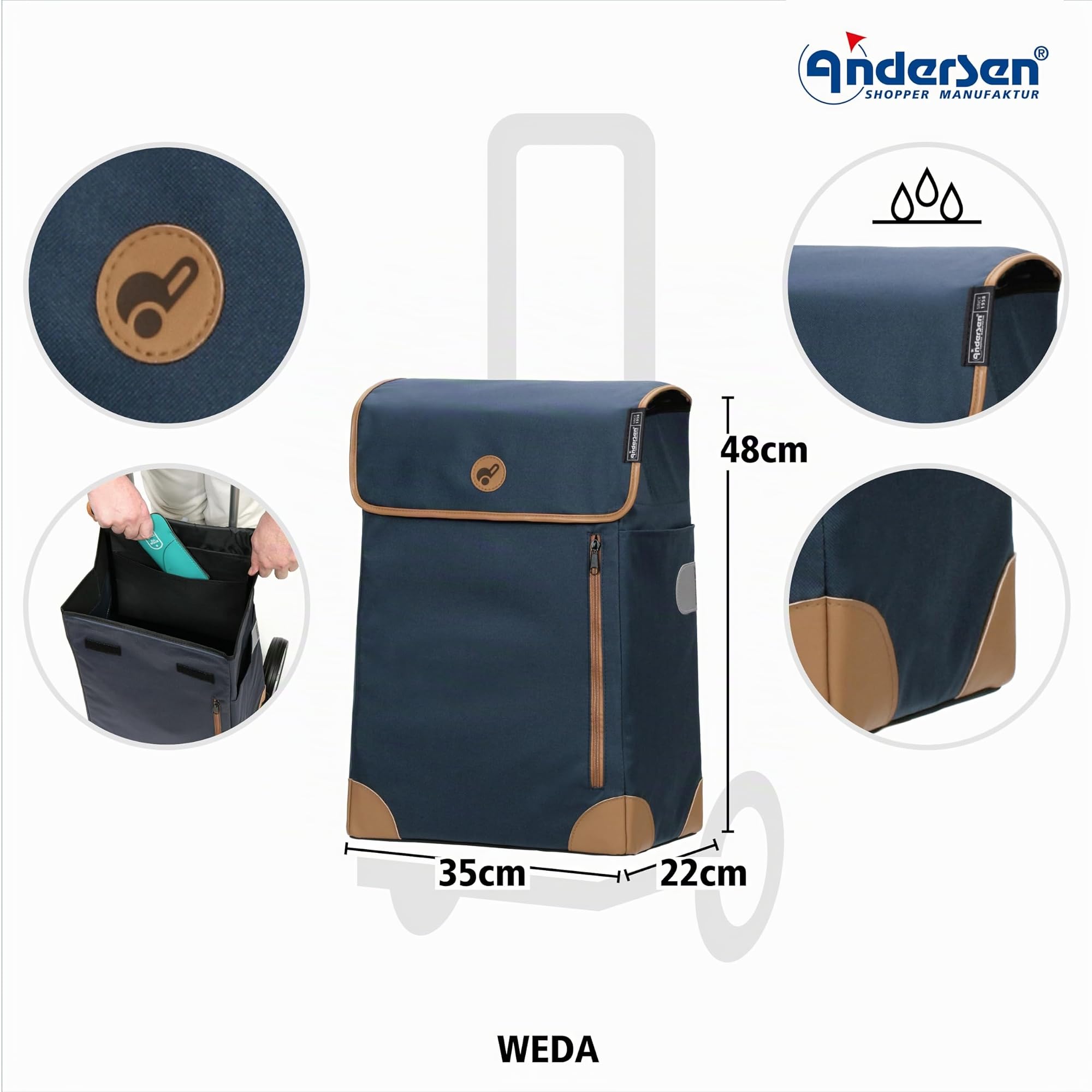 ANDERSEN Einkaufstrolley - Scala Shopper Weda blau