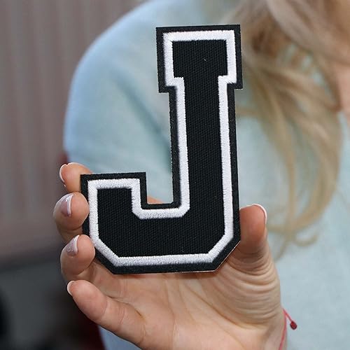 Miniatura 59 de Parches de letras termo-adhesivas de alta calidad – Lindas letras para ropa – Parche universitario para ropa – Letras bordadas de 4 1/2 parches