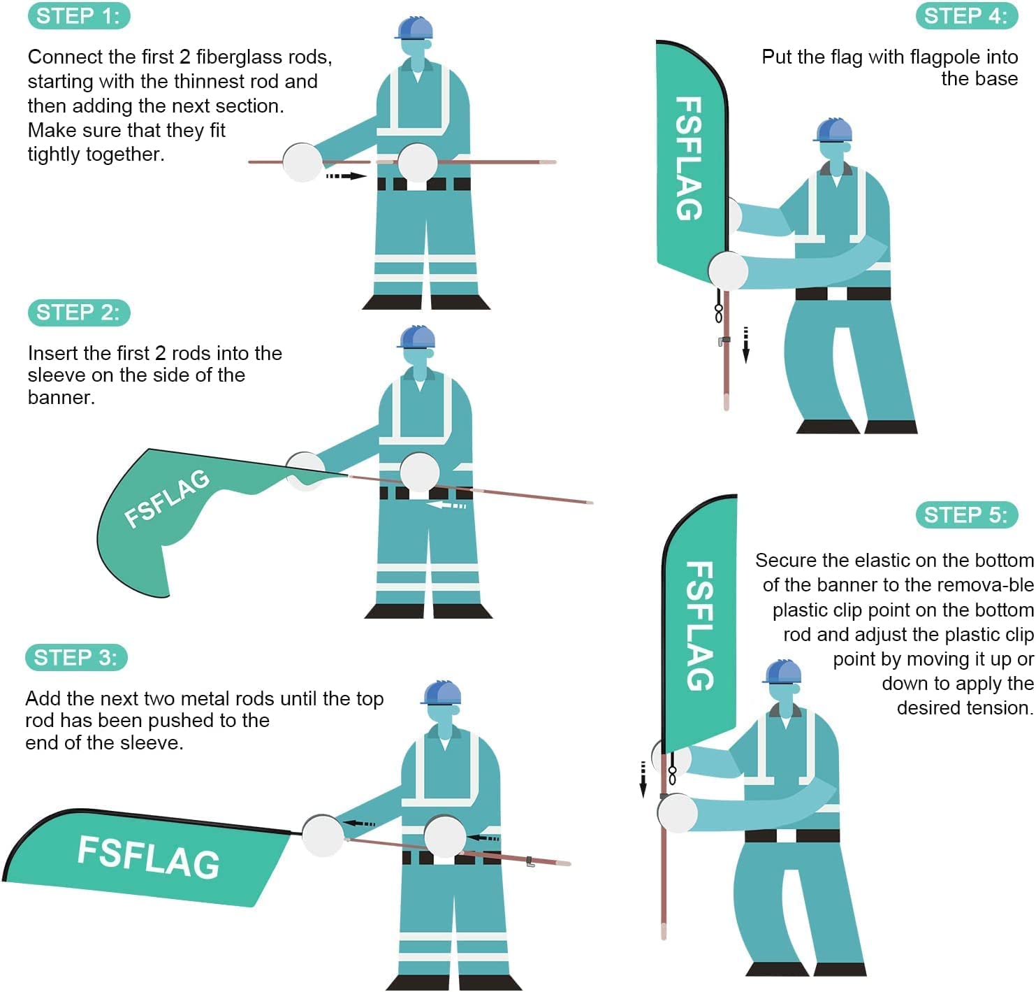 FSFLAG Smoke Shop Advertising Banner, Smoke Shop Feather Flag Pole Kit, Advertising Feather Flag Signs for Smoke Shop Business 11 Ft (Green)