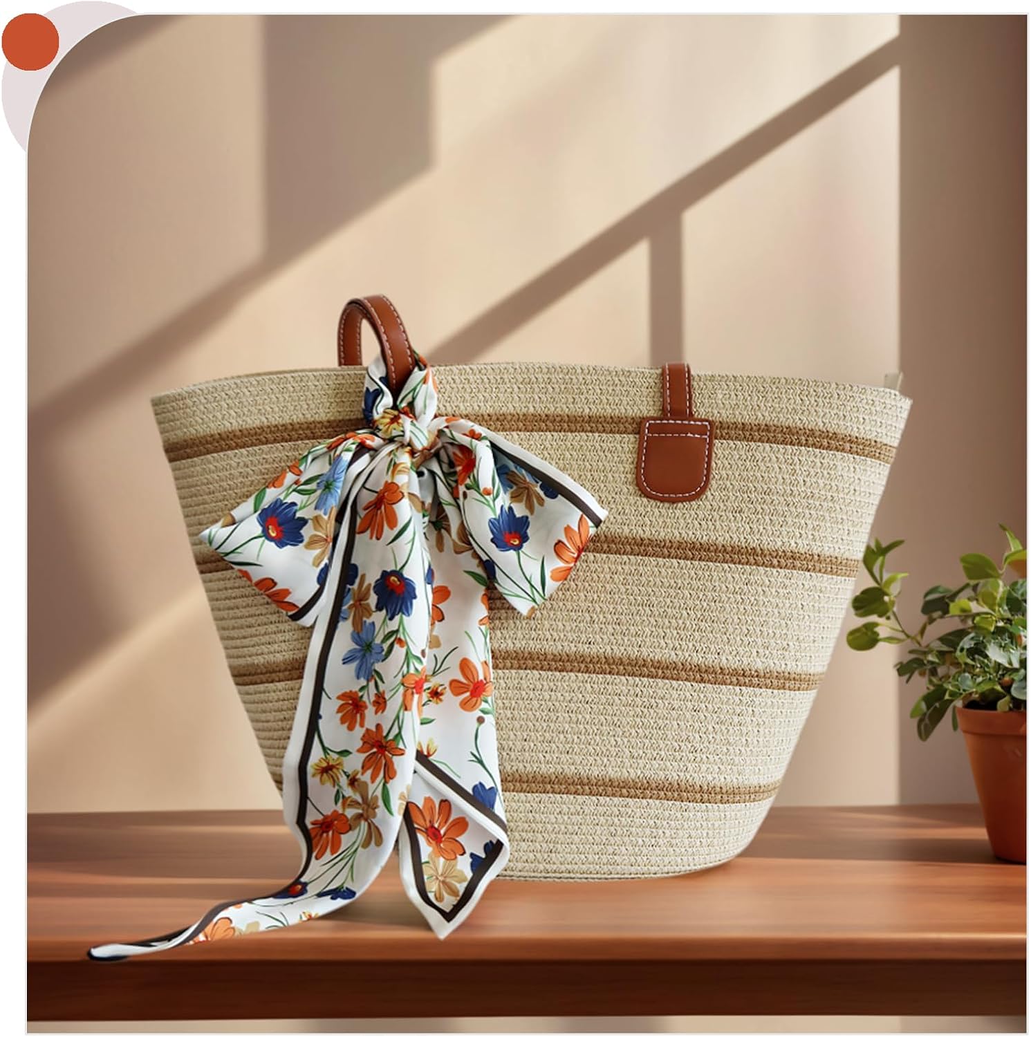 Silk-Like Purse Scarf for Handbags Neck Hair Scarf for Women Long image 3